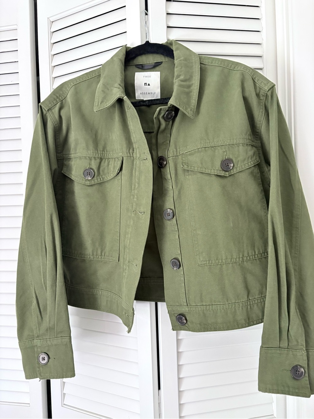 Free Assembly Olive Green Utility Jacket. Large.